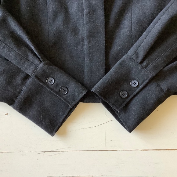 Zara dark gray flannel like cropped jacket Medium - Picture 7 of 13